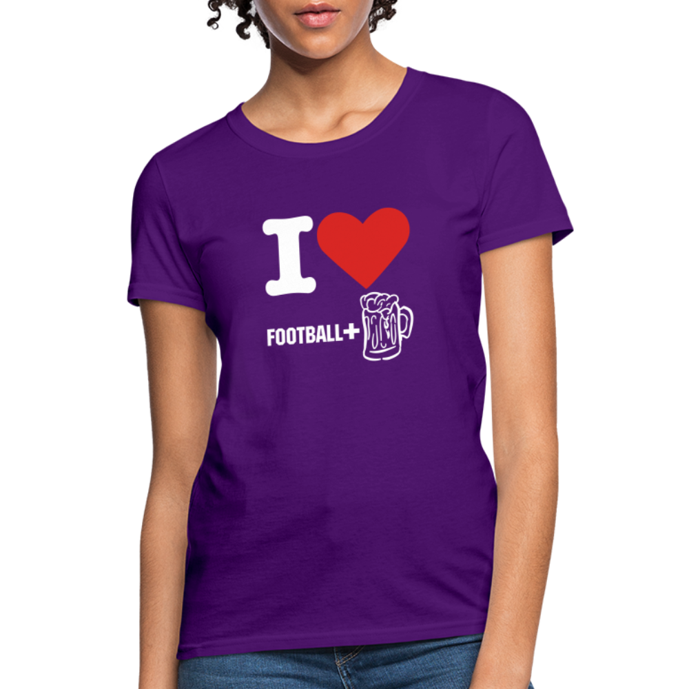 Unisex Classic T-Shirt - Football + Beer - purple
