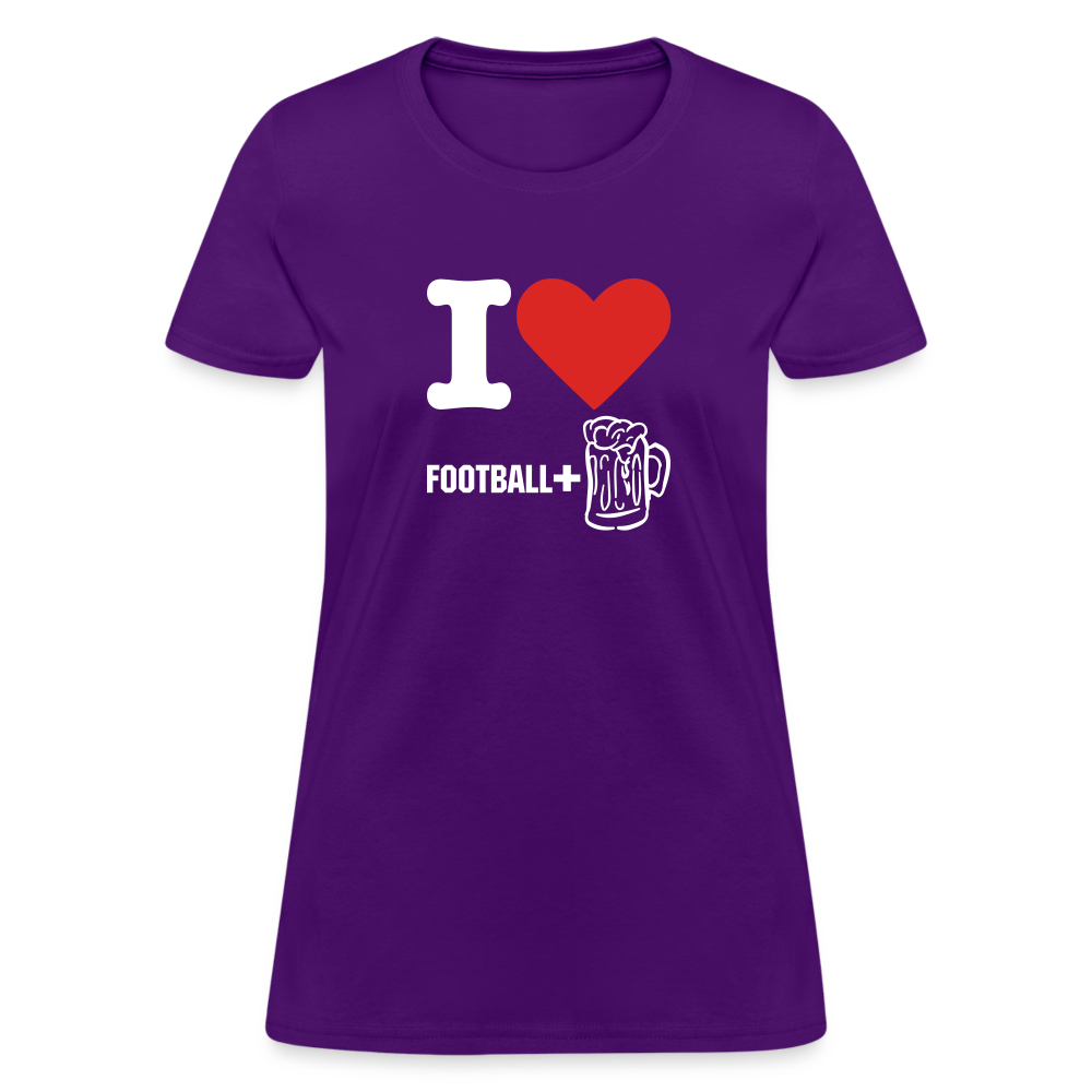 Unisex Classic T-Shirt - Football + Beer - purple