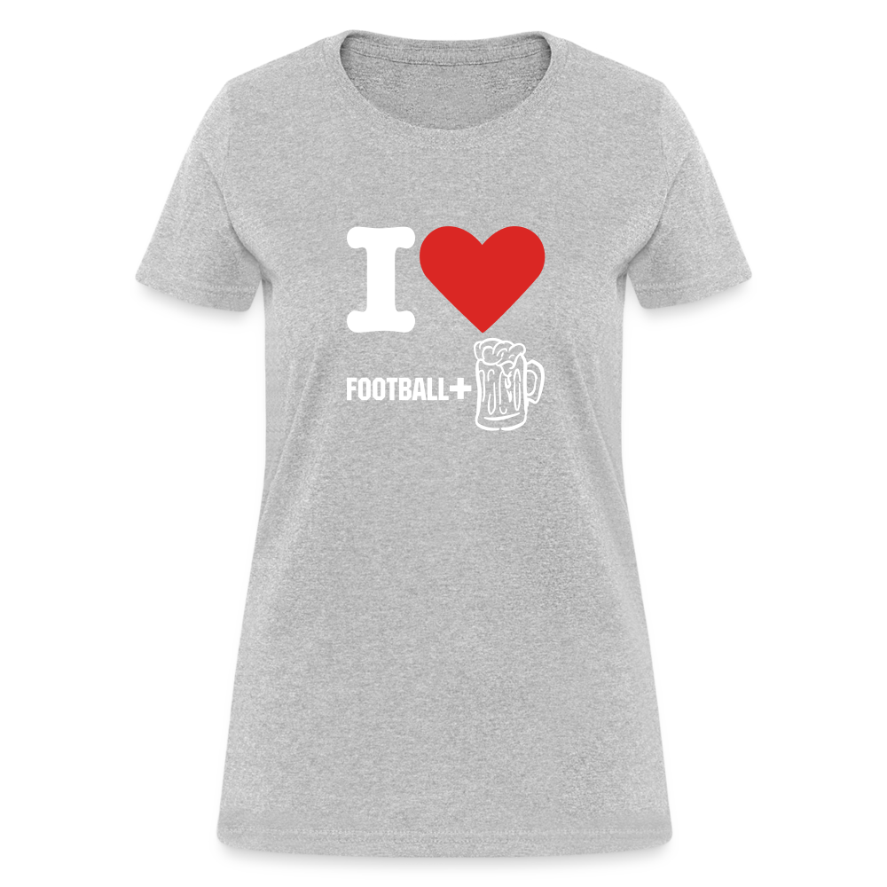 Unisex Classic T-Shirt - Football + Beer - heather gray
