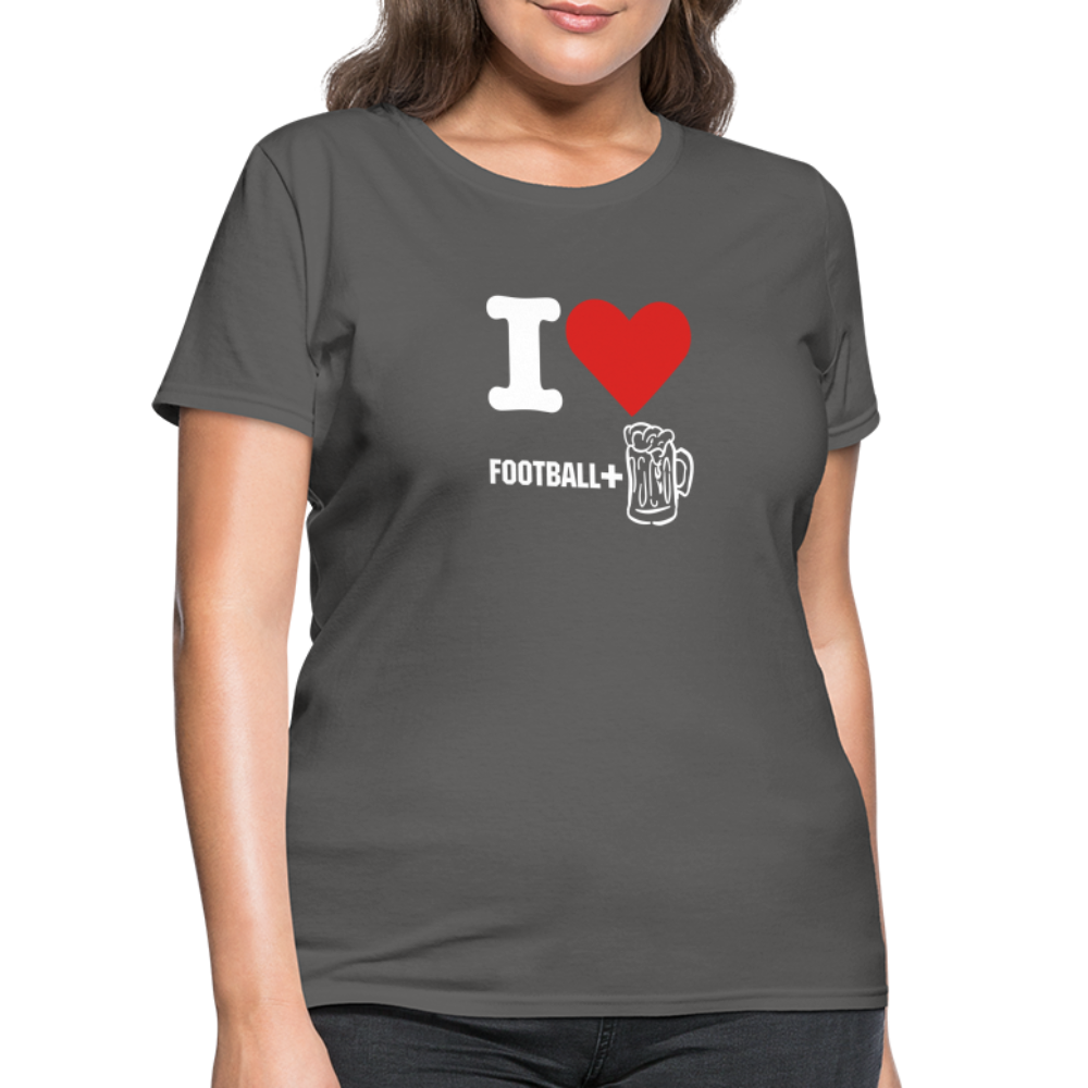 Unisex Classic T-Shirt - Football + Beer - charcoal