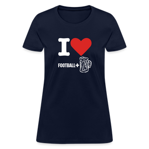 Unisex Classic T-Shirt - Football + Beer - navy