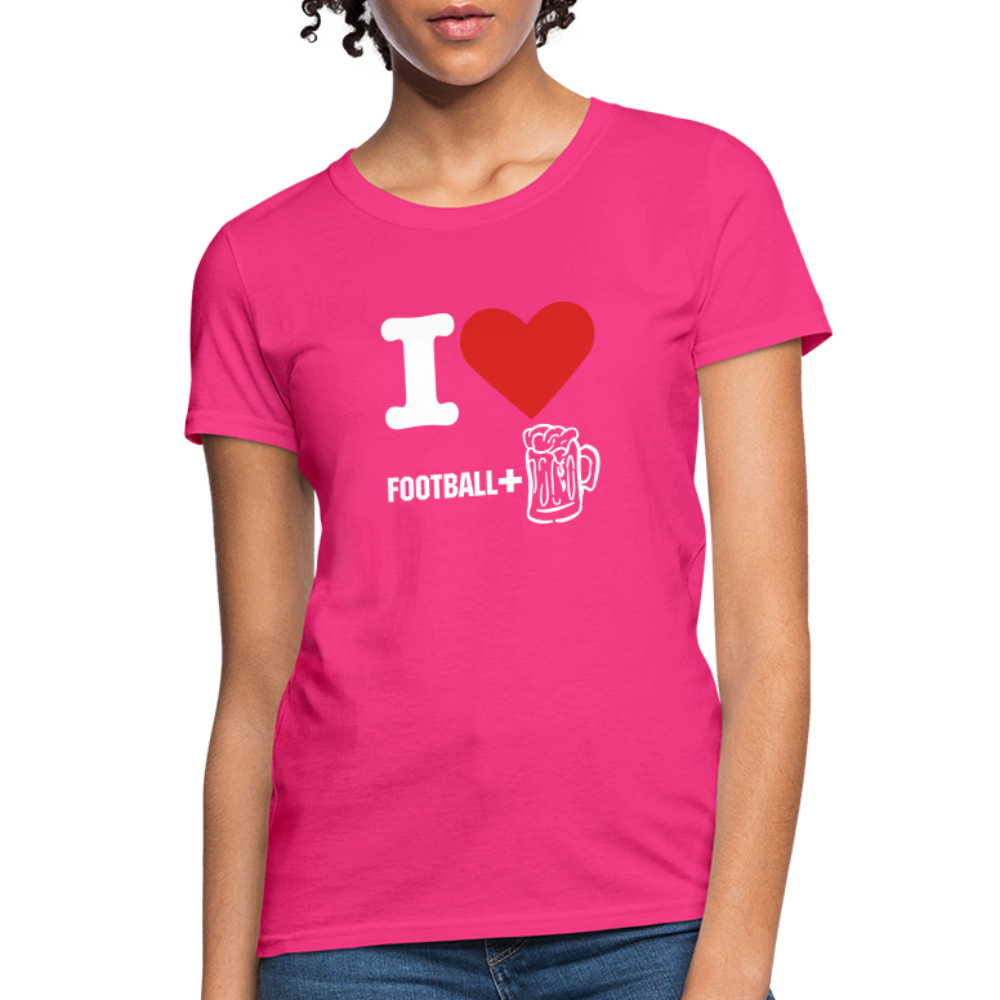 Unisex Classic T-Shirt - Football + Beer - fuchsia