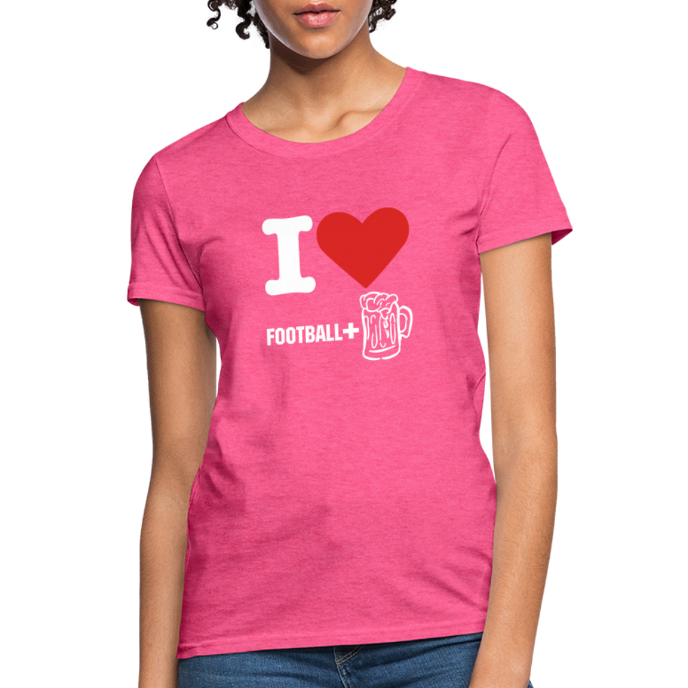 Unisex Classic T-Shirt - Football + Beer - heather pink