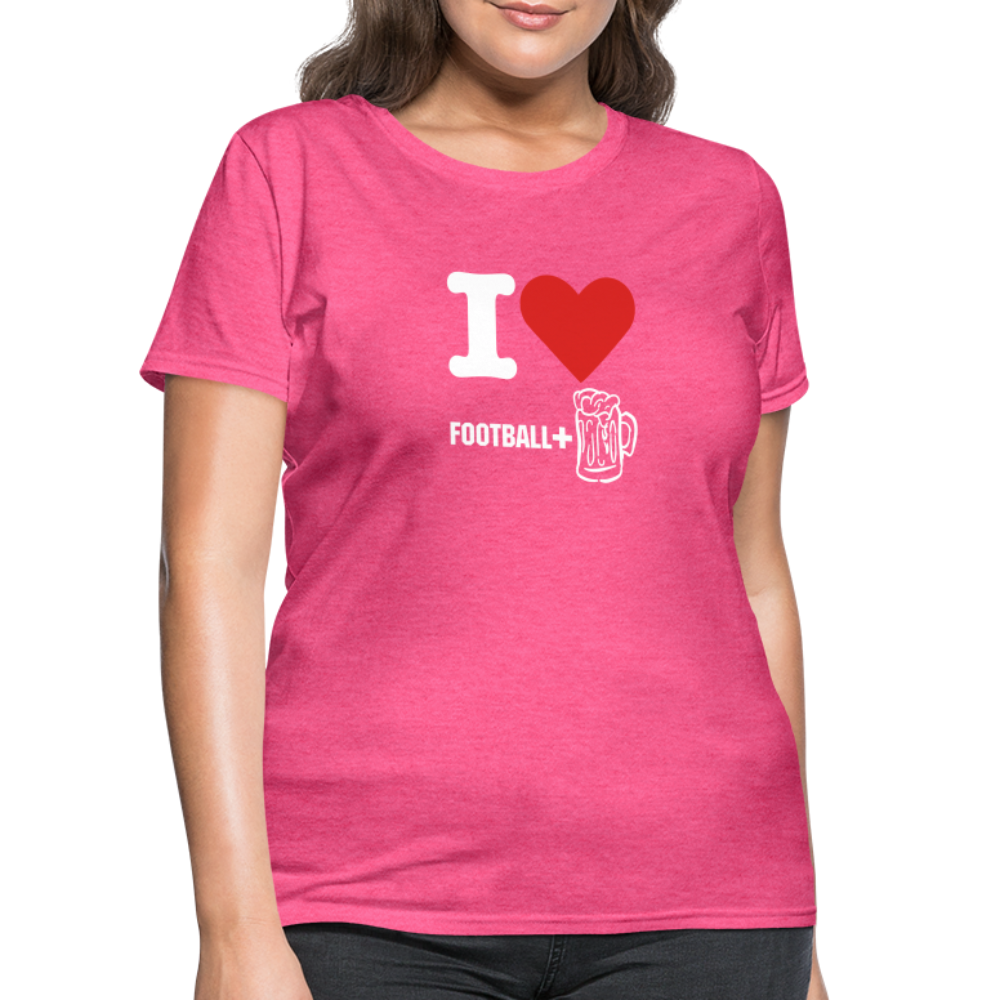 Unisex Classic T-Shirt - Football + Beer - heather pink