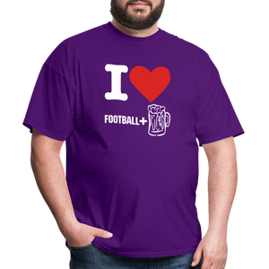 Men's Classic T-Shirt - Football + Beer - purple