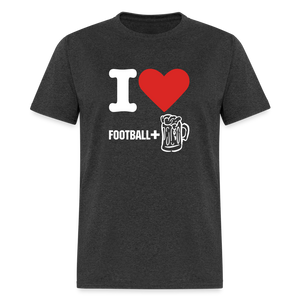 Men's Classic T-Shirt - Football + Beer - heather black