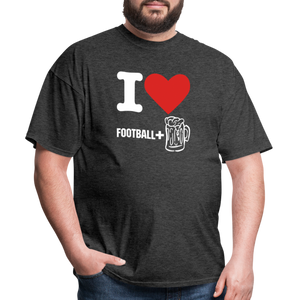 Men's Classic T-Shirt - Football + Beer - heather black