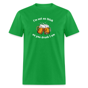 Unisex Classic T-Shirt - think as drunk - bright green