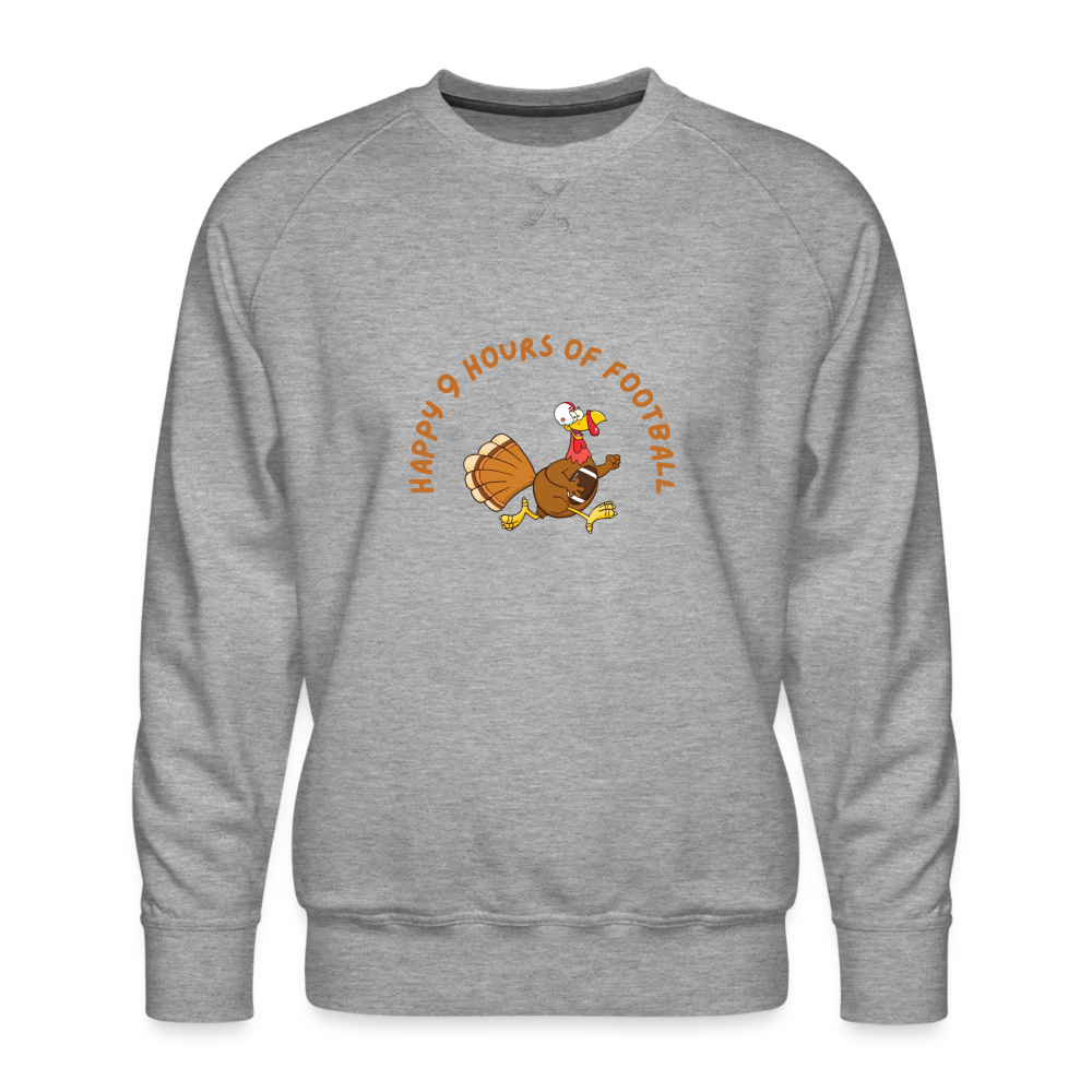 Men’s Premium Sweatshirt - Thanksgiving football - heather grey