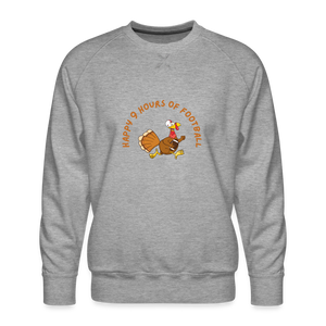 Men’s Premium Sweatshirt - Thanksgiving football - heather grey