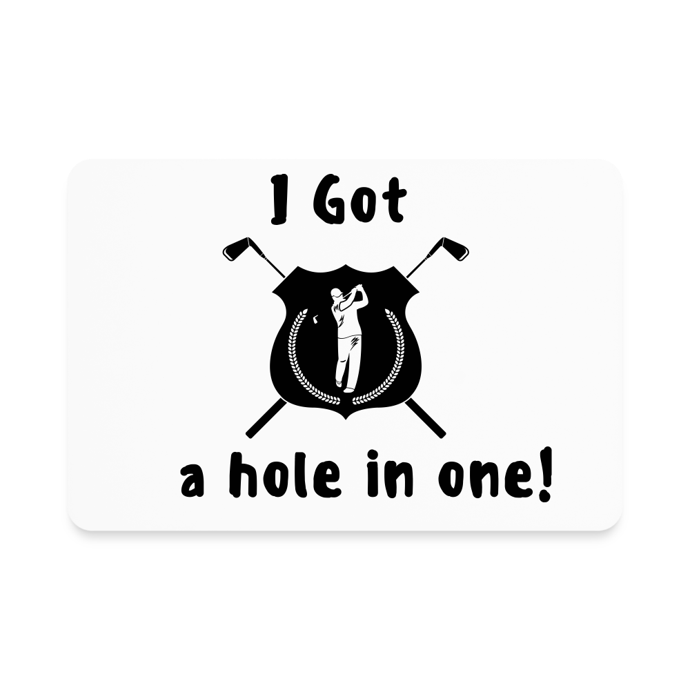 Rectangle Magnet - Hole in One - white