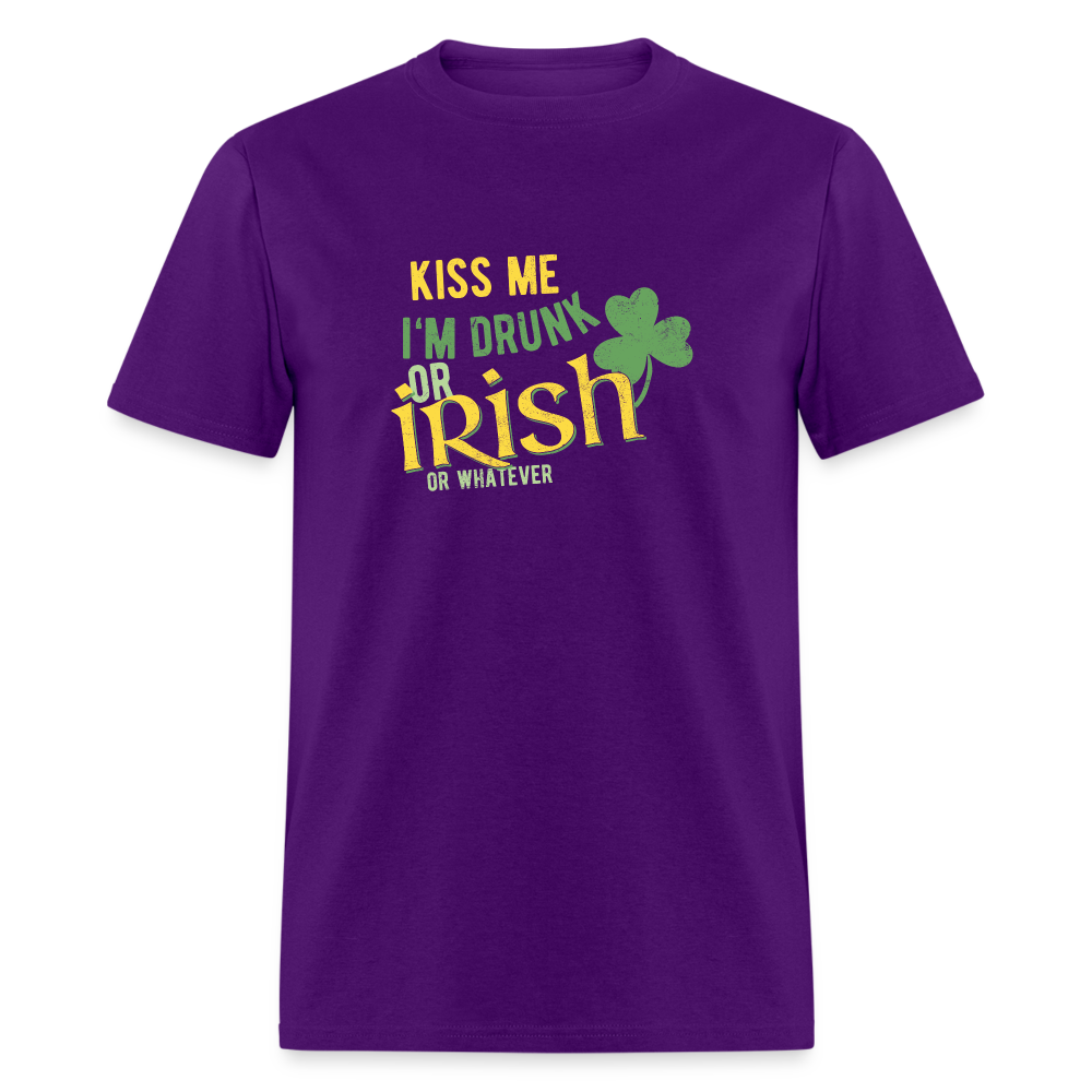 Unisex Classic T-Shirt - Kiss me I'm Irish - purple