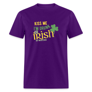 Unisex Classic T-Shirt - Kiss me I'm Irish - purple