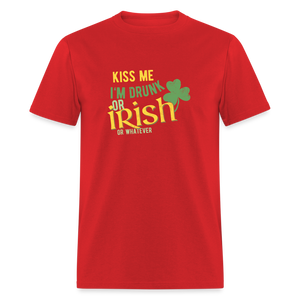 Unisex Classic T-Shirt - Kiss me I'm Irish - red