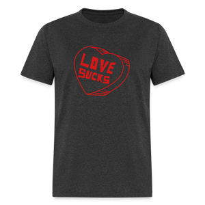 Unisex Classic T-Shirt - Love Sucks - heather black
