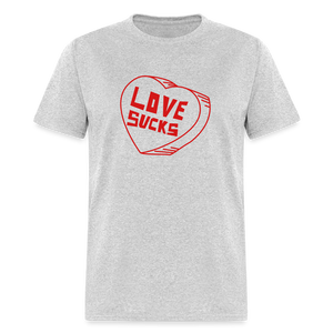 Unisex Classic T-Shirt - Love Sucks - heather gray