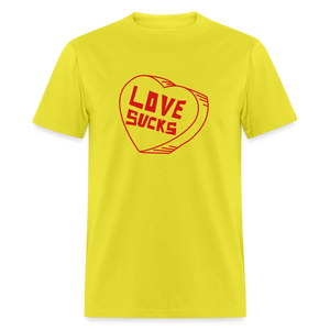 Unisex Classic T-Shirt - Love Sucks - yellow
