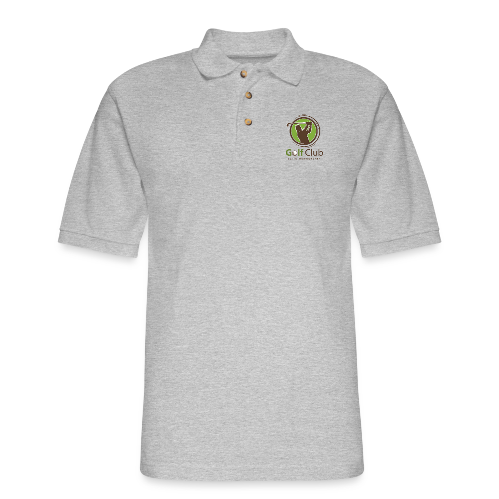 Men's Pique Polo Shirt - Golf Club Elite - heather gray