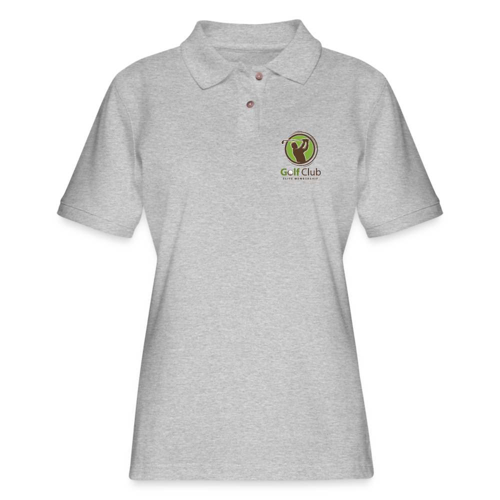Women's Pique Polo Shirt - Golf Club Elite - heather gray