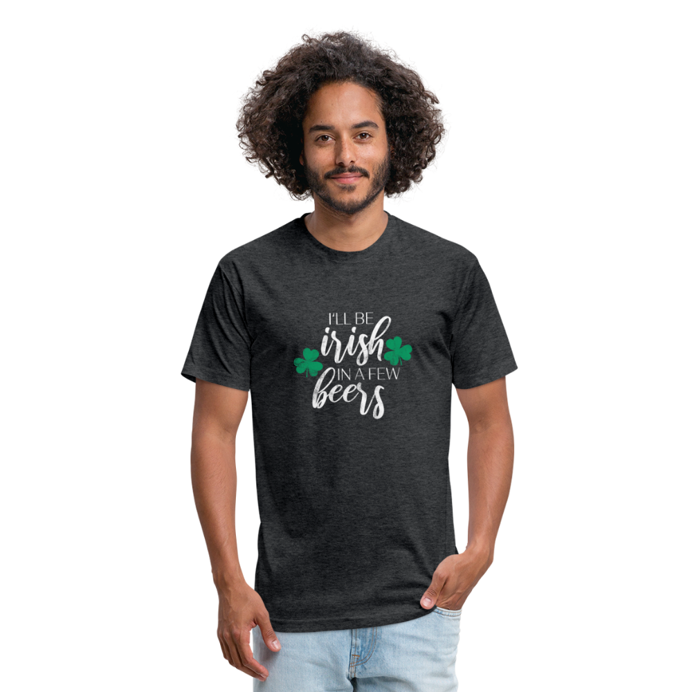 Fitted Cotton/Poly T-Shirt by Next Level - Irish - heather black