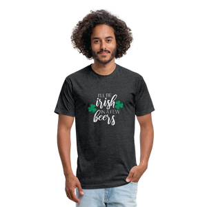 Fitted Cotton/Poly T-Shirt by Next Level - Irish - heather black