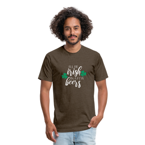 Fitted Cotton/Poly T-Shirt by Next Level - Irish - heather espresso